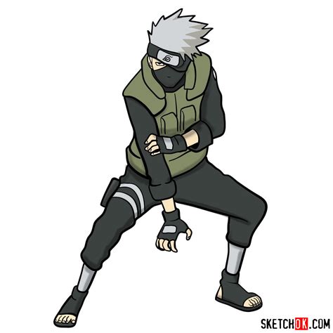 kakashi drawing|kakashi drawing easy full body.